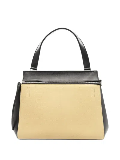 Pre-owned Celine 2000s Edge Leather Handbag In Black