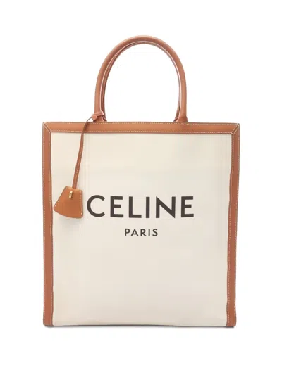 Pre-owned Celine 2000s Large Vertical Cabas Tote Bag In Neutral