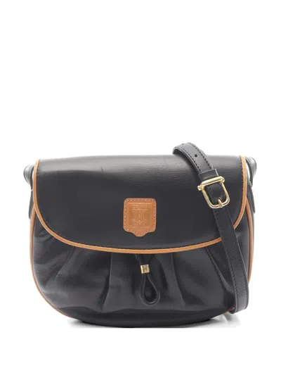Pre-owned Celine 2000s Leather Shoulder Bag In Black