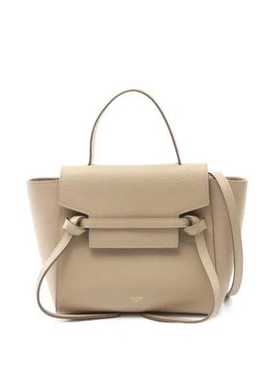 Pre-owned Celine 2000s Leather Tote Bag In Neutral