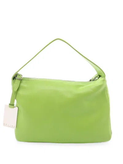 Pre-owned Celine 2000s Leather Tote Bag In グリーン