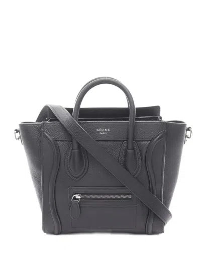 Pre-owned Celine 2000s Leather Tote Bag In Black