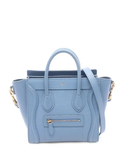 Pre-owned Celine 2000s Luggage Nano Tote Bag In Blue