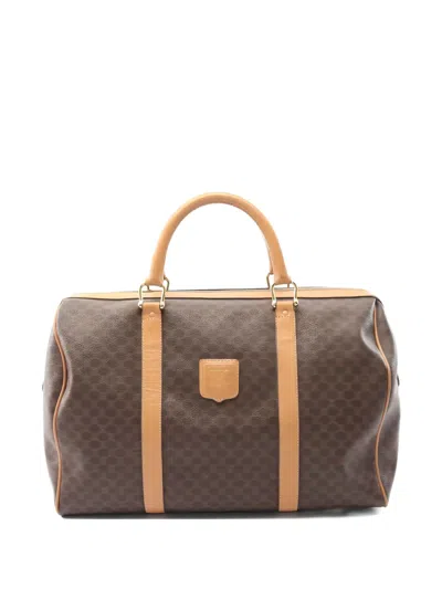 Pre-owned Celine 2000s Macadam Boston Bag In Brown