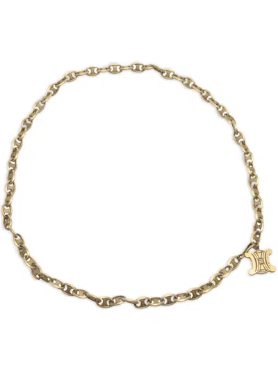 Pre-owned Celine 2000s Macadam Chain Belt In Gold