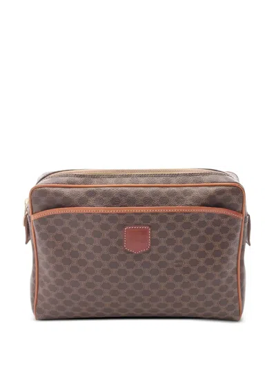 Pre-owned Celine 2000s Macadam Clutch Bag In Brown