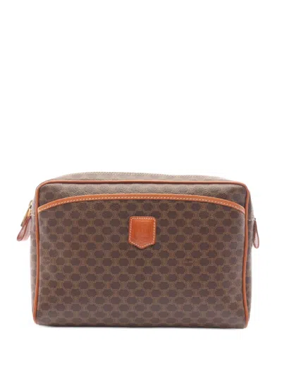 Pre-owned Celine 2000s Macadam Clutch Bag In Brown