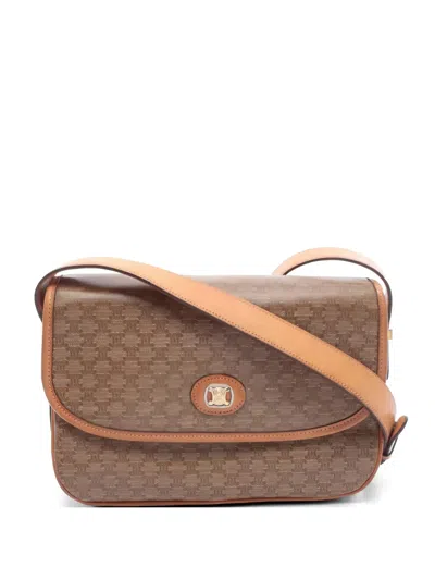 Pre-owned Celine 2000s Macadam Cross Body Bag In Neutral