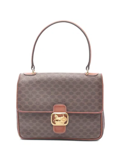 Pre-owned Celine 2000s Macadam Logo Tote Bag In Brown