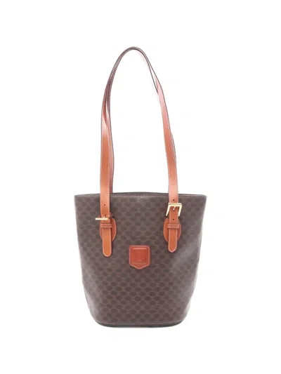 Pre-owned Celine 2000s Macadam Monogram Tote Bag In Brown