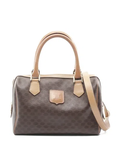 Pre-owned Celine 2000s Macadam-pattern Tote Bag In Brown