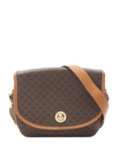 Pre-owned Celine 2000s Macadam Shoulder Bag In Brown