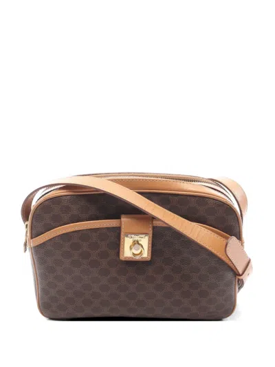 Pre-owned Celine 2000s Macadam Shoulder Bag In Brown