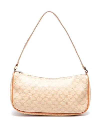 Pre-owned Celine 2000s Macadam Shoulder Bag In Neutrals