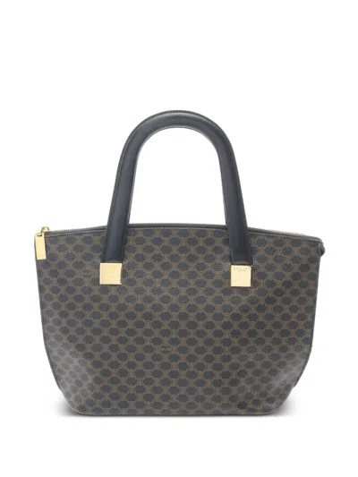 Pre-owned Celine 2000s Macadam Top-handle Tote Bag In Black