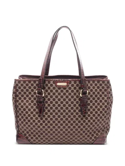 Pre-owned Celine 2000s Macadam Tote Bag In Brown