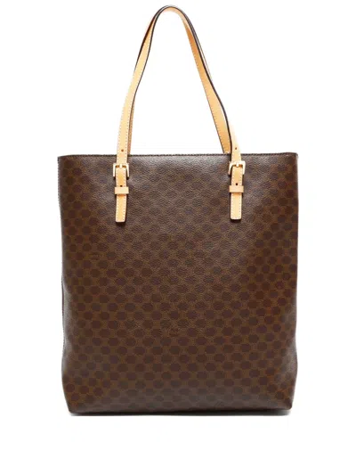 Pre-owned Celine 2000s Macadam Tote Bag In Brown