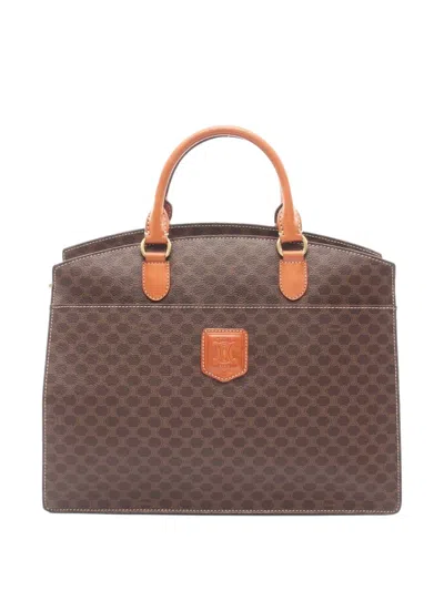 Pre-owned Celine 2000s Macadam Tote Bag In Brown