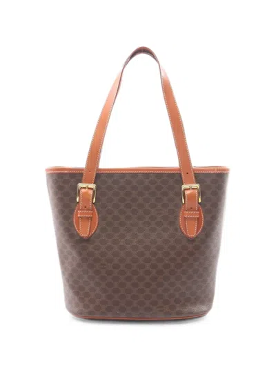 Pre-owned Celine 2000s Macadam Tote Bag In Brown