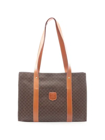 Pre-owned Celine 2000s Macadam Tote Bag In Brown