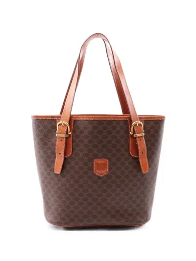 Pre-owned Celine 2000s Macadam Tote Bag In Brown