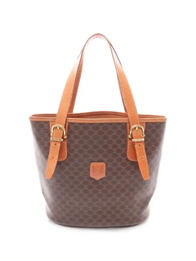 Pre-owned Celine 2000s Macadam Tote Bag In Brown