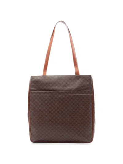 Pre-owned Celine 2000s Macadam Tote Bag In Brown