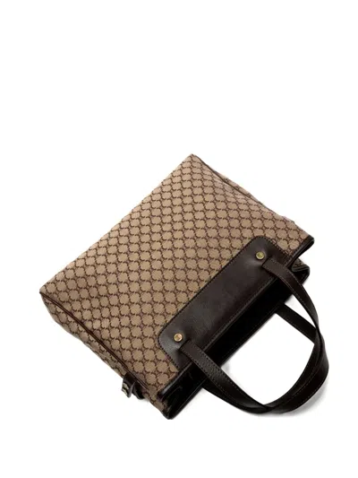 Pre-owned Celine 2000s Macadam Tote Bag In Neutral