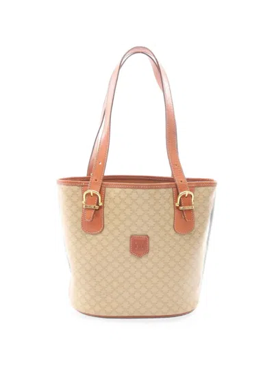 Pre-owned Celine 2000s Macadam Tote Bag In Neutrals
