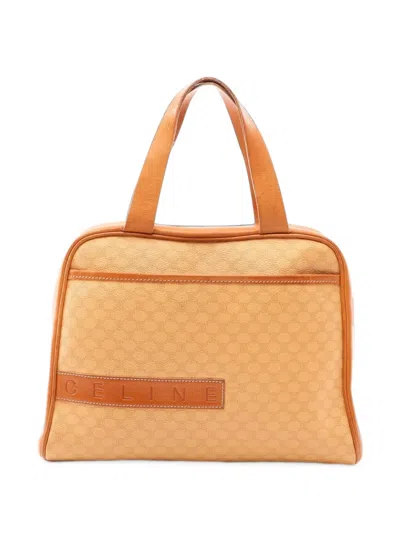 Pre-owned Celine 2000s Macadam Tote Bag In Orange