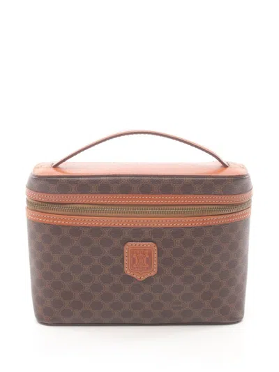Pre-owned Celine 2000s Macadam Vanity Bag In Brown