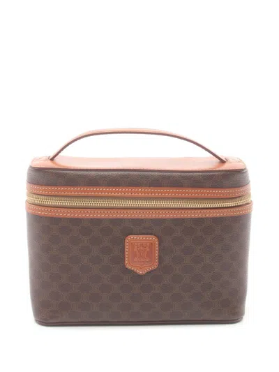 Pre-owned Celine 2000s Macadam Vanity Bag In Brown