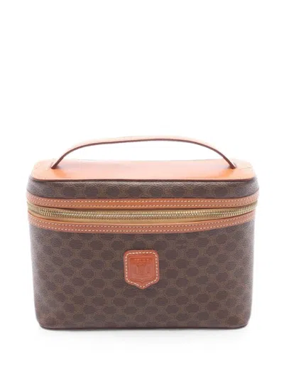 Pre-owned Celine 2000s Macadam-pattern Vanity Tote Bag In Brown