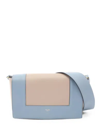 Pre-owned Celine 2000s Medium Frame Shoulder Bag In Blue