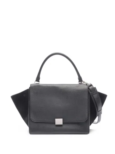 Pre-owned Celine 2000s Medium Trapeze Tote Bag In Black