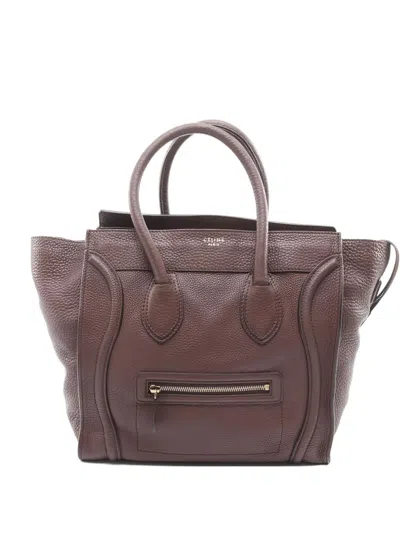Pre-owned Celine 2000s Mini Luggage Tote Bag In Brown