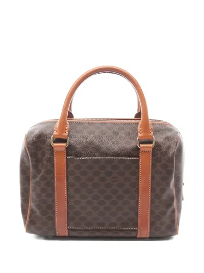 Pre-owned Celine 2000s Mini Macadam Boston Tote Bag In Brown