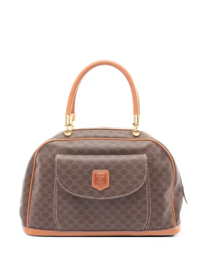 Pre-owned Celine 2000s Mini Macadam Tote Bag In Brown