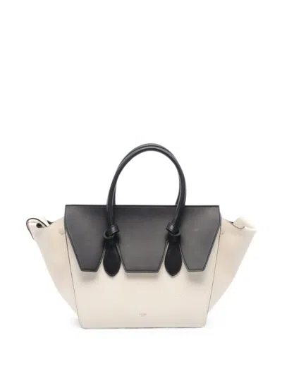 Pre-owned Celine 2000s Mini Tie Knot Tote Bag In White