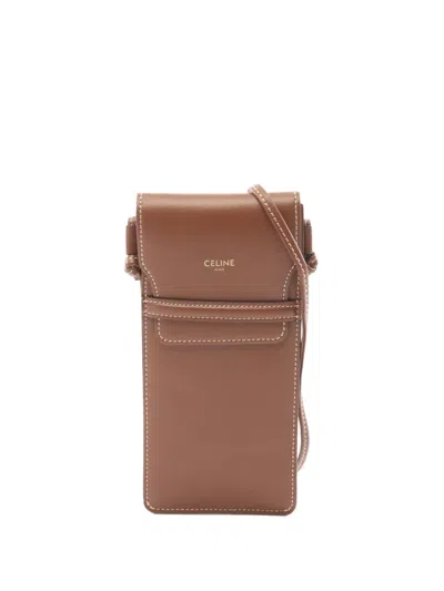 Pre-owned Celine 2000s Phone Case Shoulder Bag In Brown