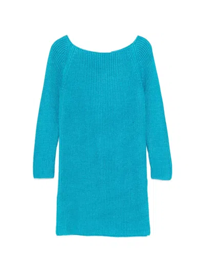 Pre-owned Celine 2000s Ribbed-knit Sweater In Blue