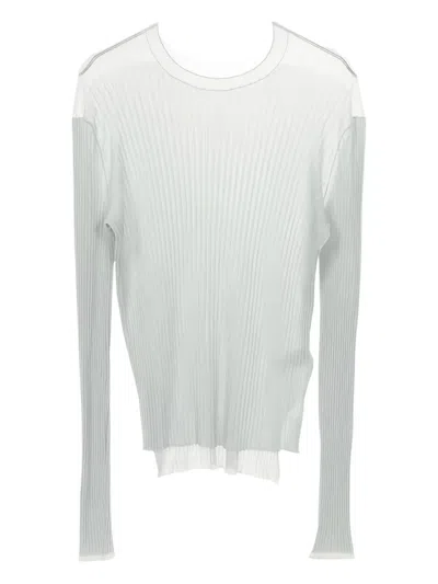 Pre-owned Celine 2000s Ruffled Sweater In Blue