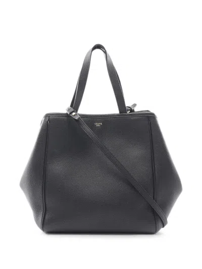 Pre-owned Celine 2000s Small Folded Cabas Tote Bag In Black
