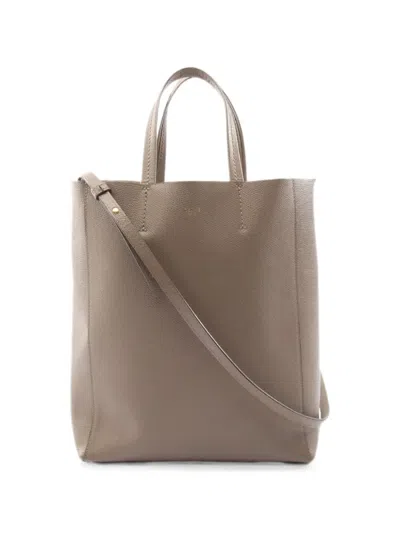 Pre-owned Celine 2000s Small Hippopotamus Vertical Cabas Tote Bag In Neutrals