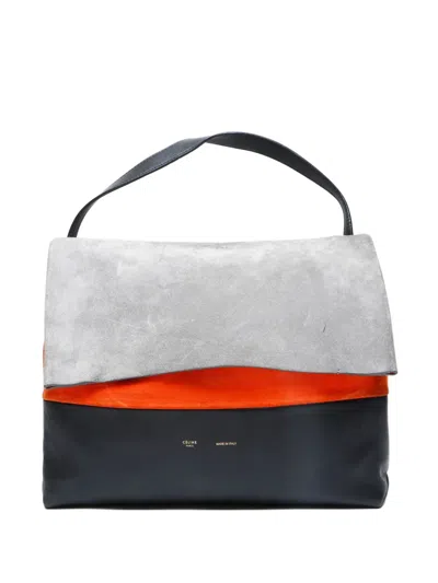 Pre-owned Celine 2000s Suede Shoulder Bag In Gray