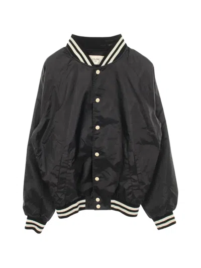 Pre-owned Celine 2000s Teddy Logo-print Jacket In Black
