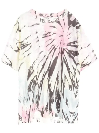 Pre-owned Celine 2000s Tie-dye Print T-shirt In Pink