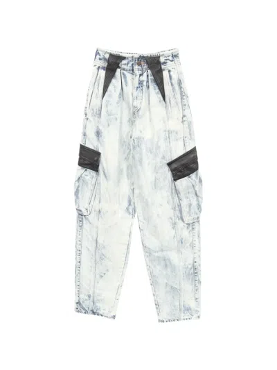 Pre-owned Celine 2000s Tie-dye Parachute Pants In Blue
