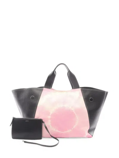 Pre-owned Celine 2000s Tie-dye Tote Bag In Black