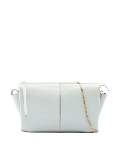Pre-owned Celine 2000s Trifold Chain-strap Shoulder Bag In Blue